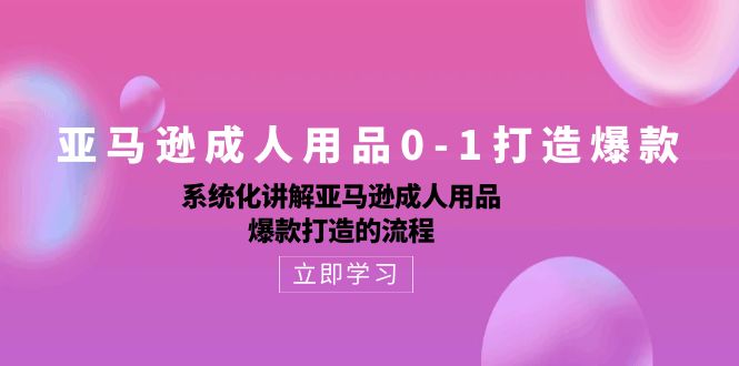 亚马逊平台两性用品0-1推出爆款：专业化解读亚马逊平台两性用品爆款打造的操作流程-缔造者