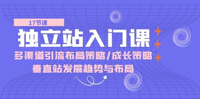 自建站 新手入门课：多种渠道 引流方法合理布局对策/发展对策/竖直站发展趋向与布局-缔造者