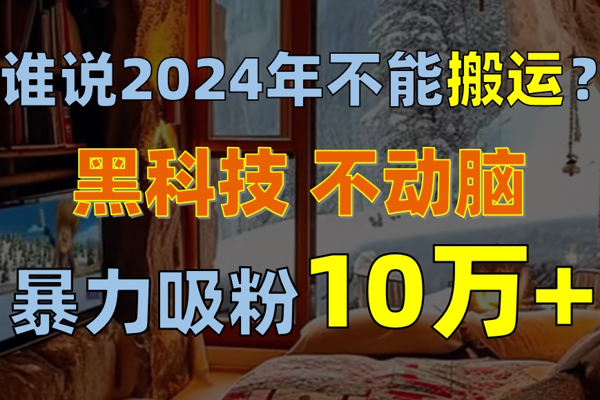 为什么说2024年不可以运送？只出手不动脑，自媒体单月暴力行为增粉10000-缔造者