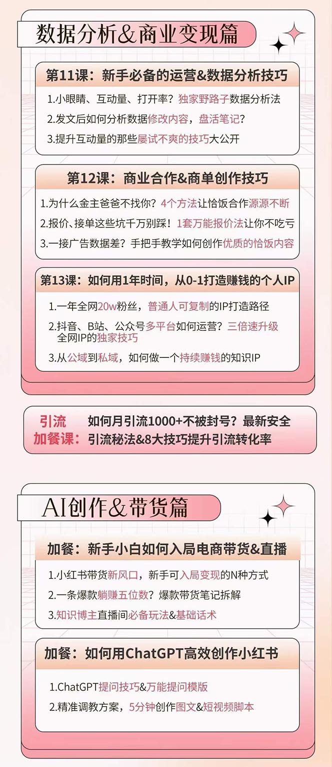 小红书的夏令营12期：从精准定位 到养号、到转现全路径陪你迅速连通爆品任督二脉-缔造者