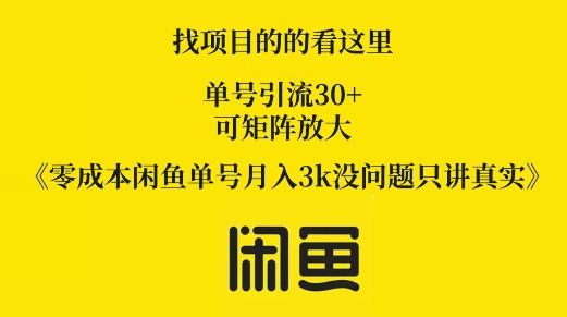 零成本闲鱼平台运单号月入3k没什么问题只谈真正-缔造者