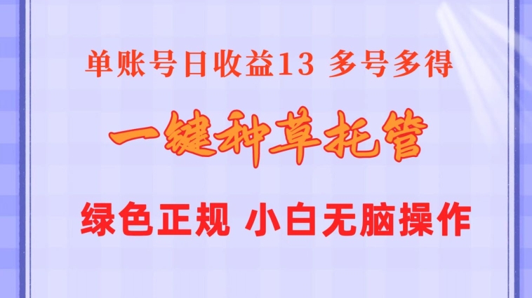 一键种草托管 单账号15分钟13元  10个账号一天130  绿色稳定 可无限推广-缔造者