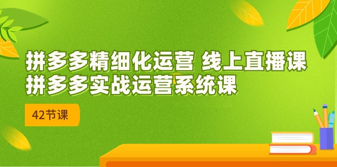 拼多多精细化运营 线上直播课：拼多多实战运营系统课（更新47节）-缔造者