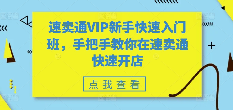 全球速卖通VIP初学者快速上手班，教你如何在全球速卖通迅速开实体店-缔造者