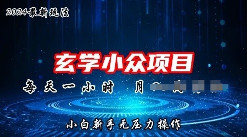 2024年新版本风水玄学冷门游戏玩法新项目，零门槛高收益，新手入门没压力实际操作-缔造者