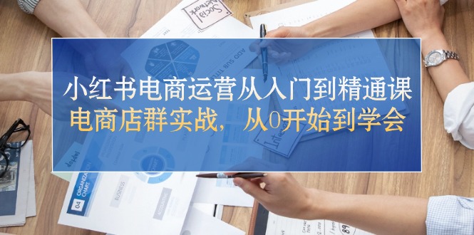 小红书电商运营从入门到精通课，电商店群实战，从0开始到学会-缔造者