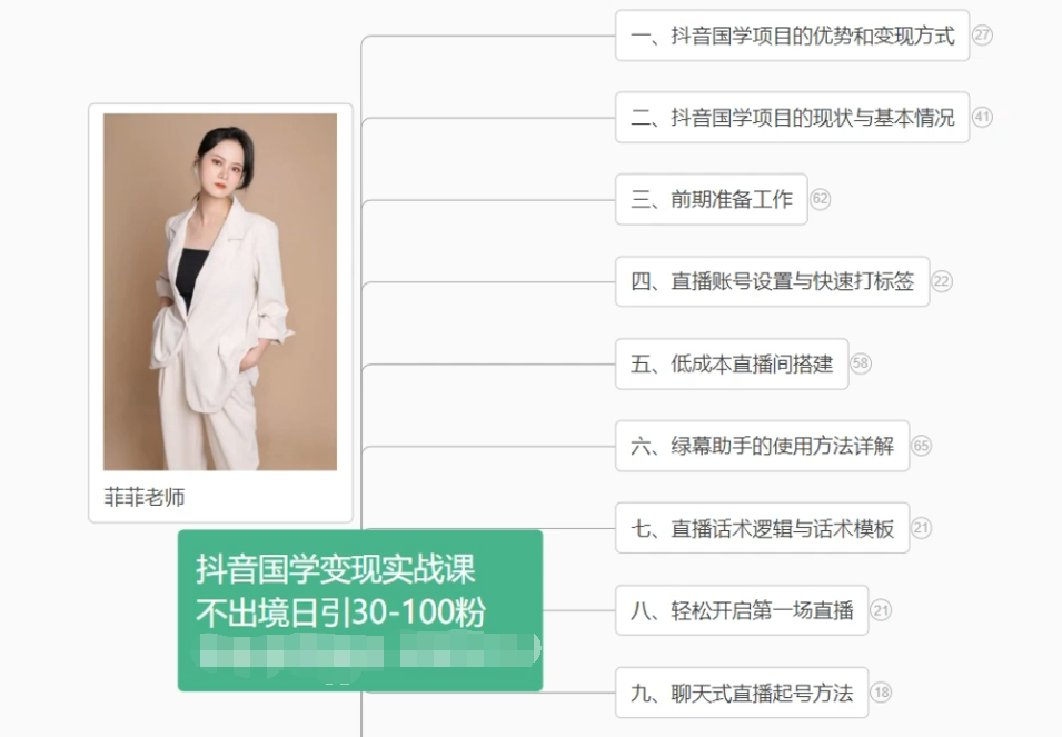 抖音国学变现项目：不出境日引30-100粉实战课程-缔造者