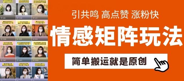 简易运送，情绪引流矩阵游戏玩法，增粉速度更快，可卖货，可养号【揭密】-缔造者