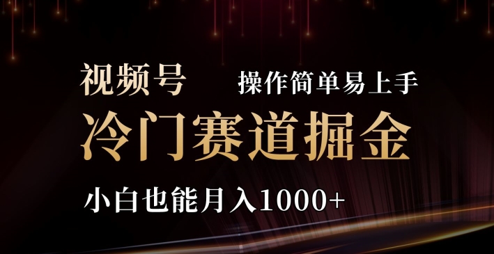 2024微信视频号三国小众跑道掘金队，使用方便快速上手，新手也可以月入1000-缔造者